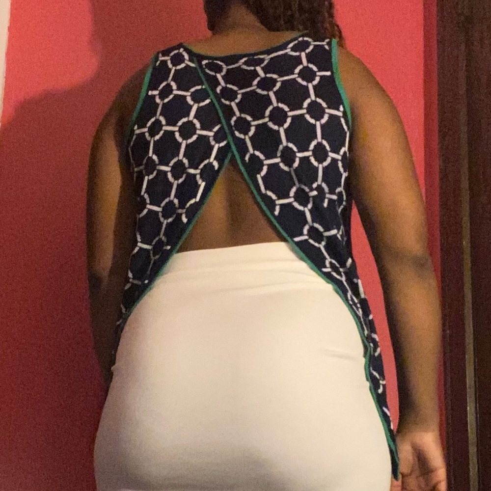 Knit Patterned Wrap Top - image 3